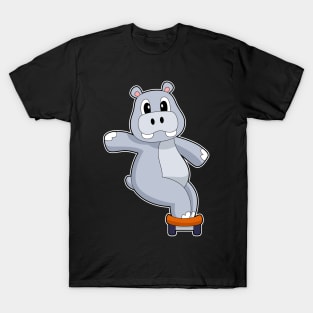 Hippo Skater Skateboard Sports T-Shirt